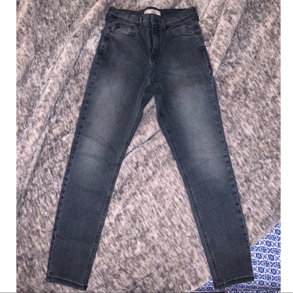 Gray high waisted Jamie jeans